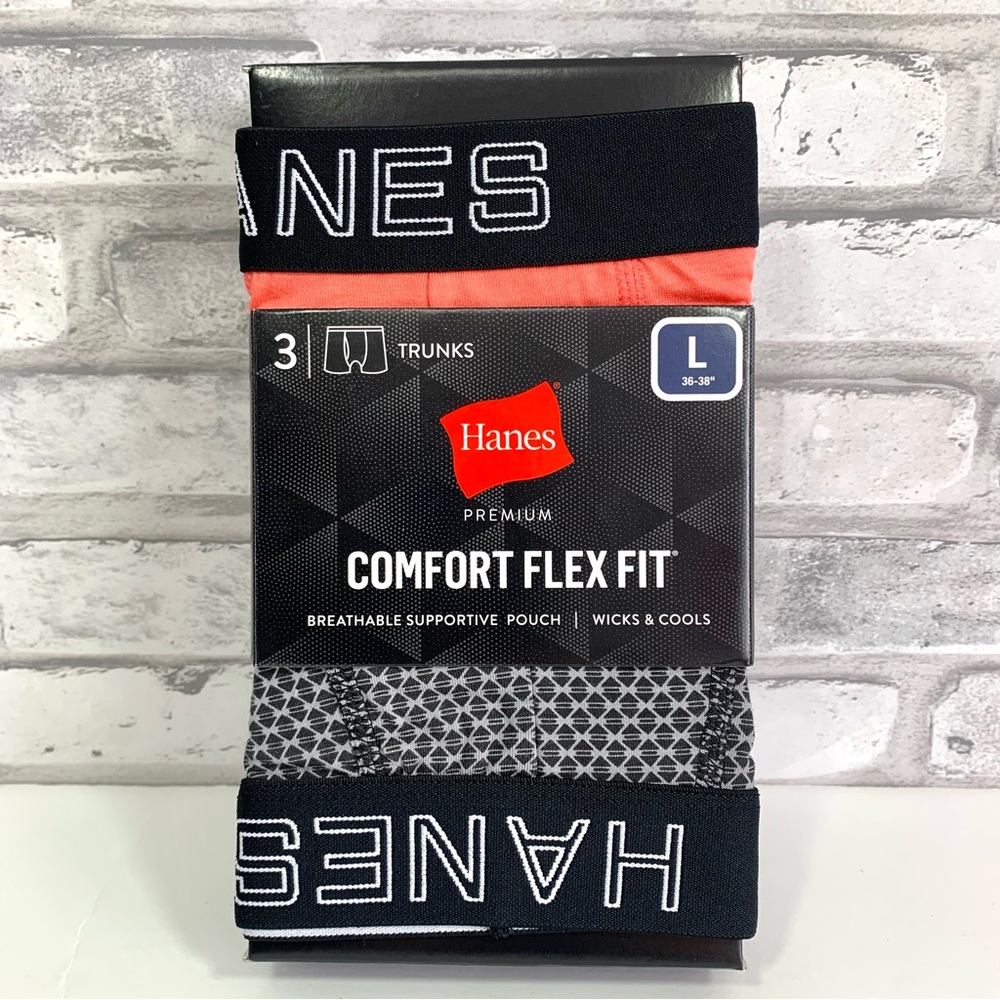 Hanes Men's Premium Comfort Flex Fit Men's Trunk 3pk - NWT